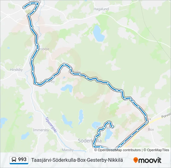 993 Bus Line Map