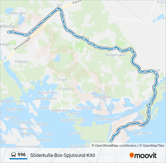 996 Bus Line Map