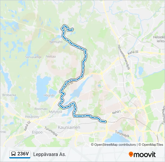 236V Bus Line Map