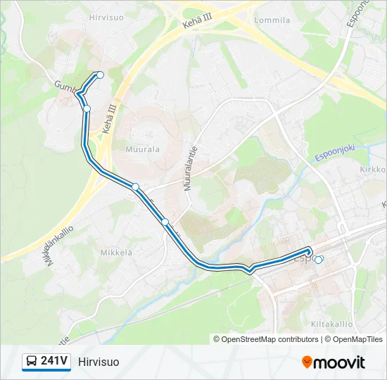241V Bus Line Map