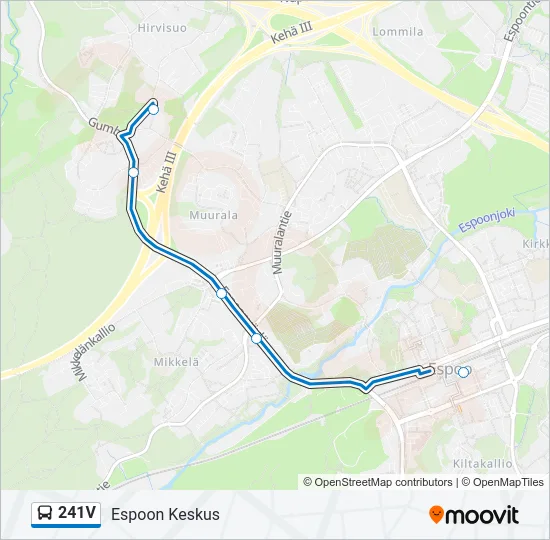 241V Bus Line Map