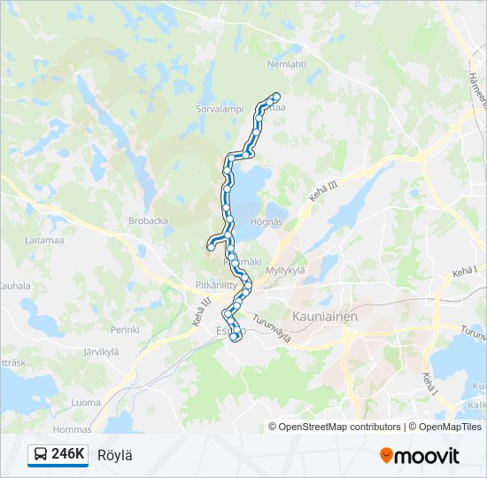 246K bus Line Map