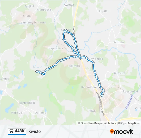 443K Bus Line Map