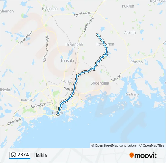 787A Bus Line Map