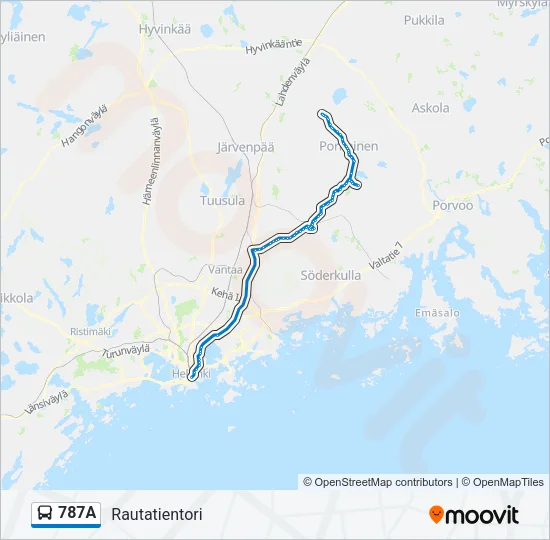 787A Bus Line Map