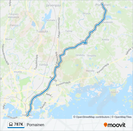 787K Bus Line Map