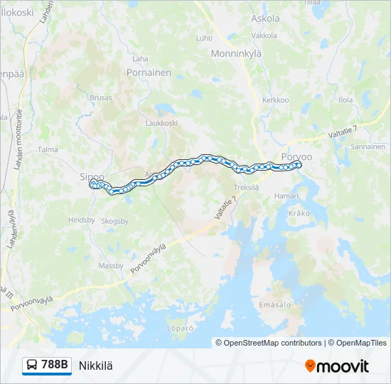 788B Bus Line Map