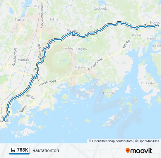 788K Bus Line Map
