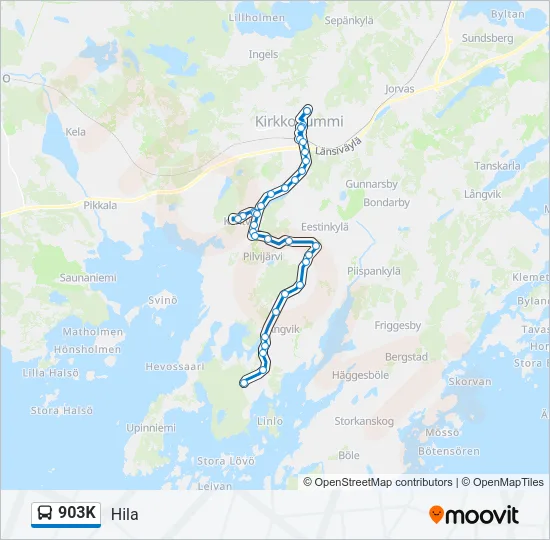 903K Bus Line Map