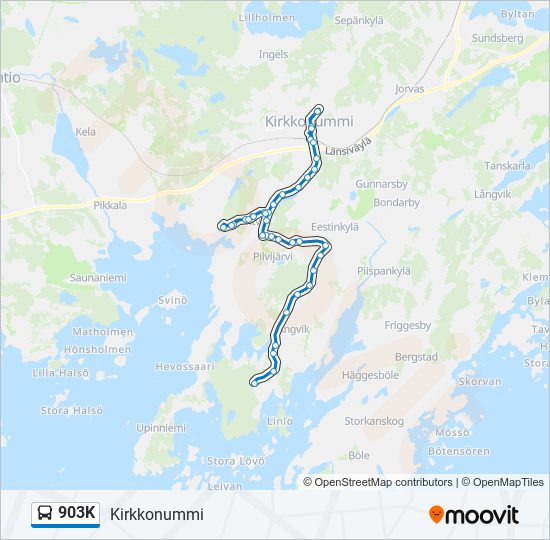 903K bus Line Map