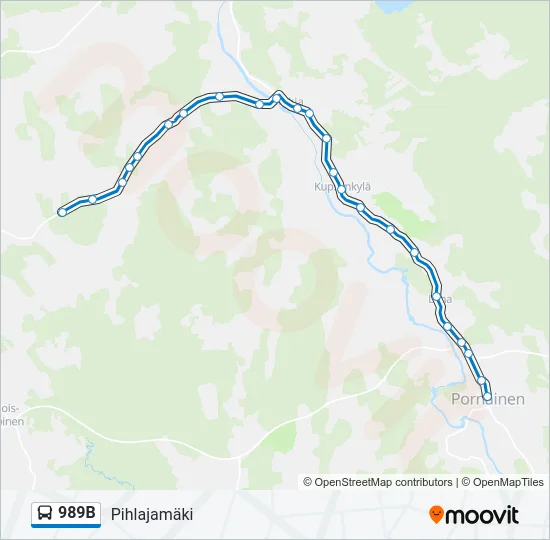 989B Bus Line Map