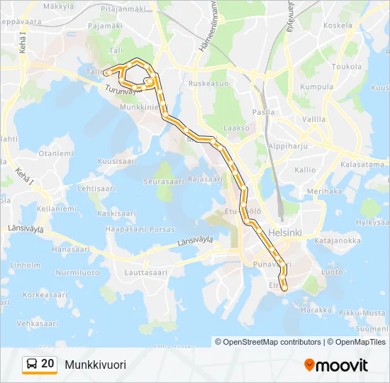 20 Bus Line Map