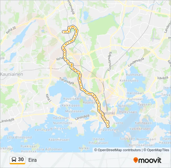 30 Bus Line Map