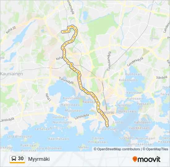 30 Bus Line Map