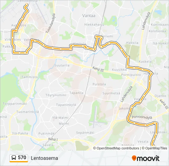 570 Bus Line Map