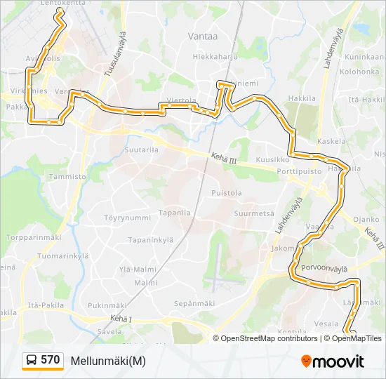 570 Bus Line Map