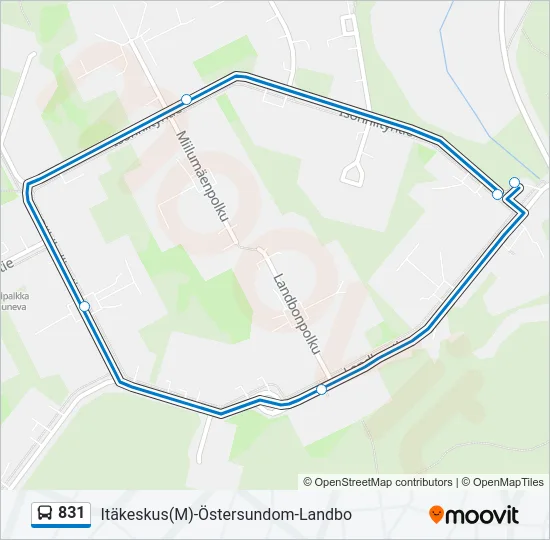 831 Bus Line Map