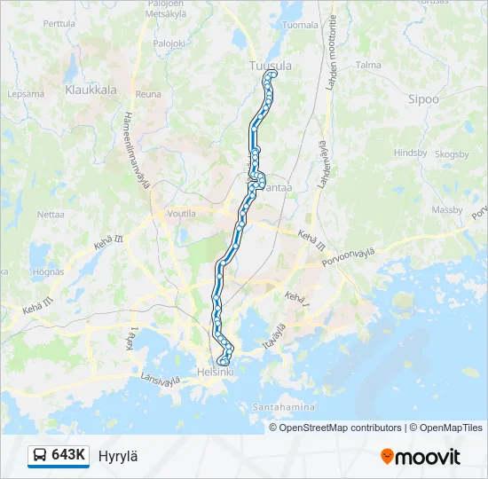 643K Bus Line Map