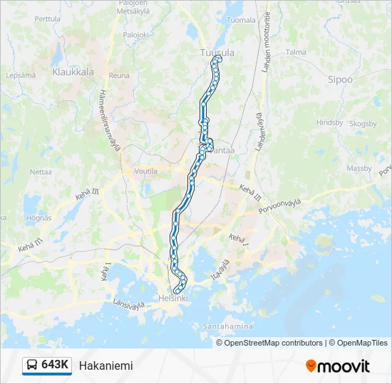 643K Bus Line Map