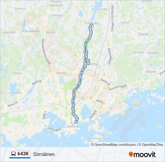 643K Bus Line Map