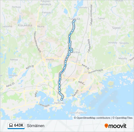 643K Bus Line Map