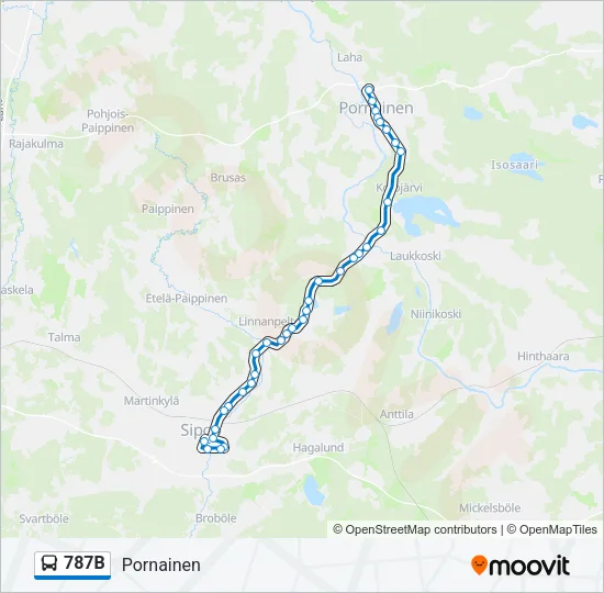 787B Bus Line Map