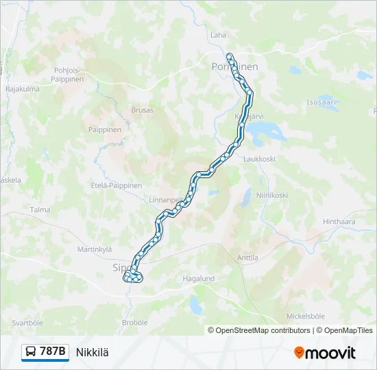787B Bus Line Map