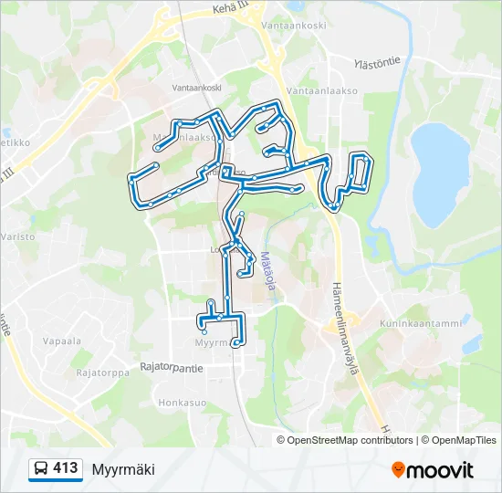 413 Bus Line Map