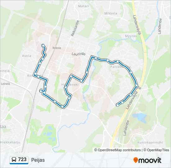 723 Bus Line Map
