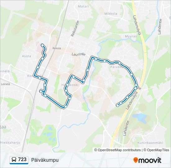 723 Bus Line Map