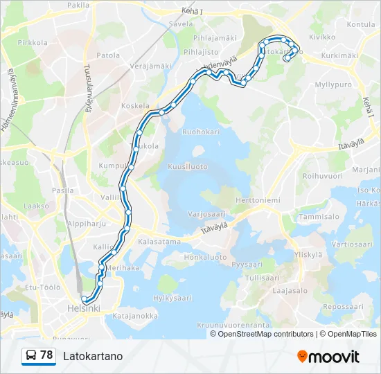 78 Bus Line Map