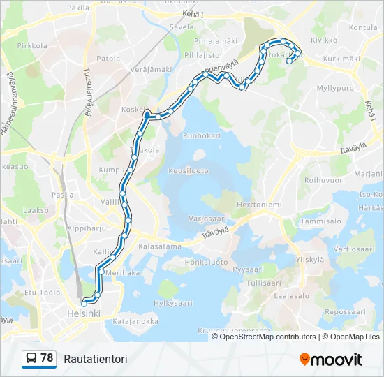 78 Bus Line Map