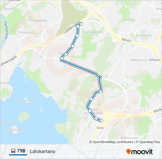 79B Bus Line Map
