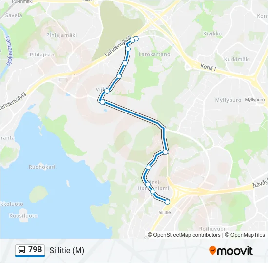 79B Bus Line Map