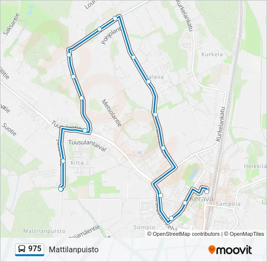 975 Bus Line Map