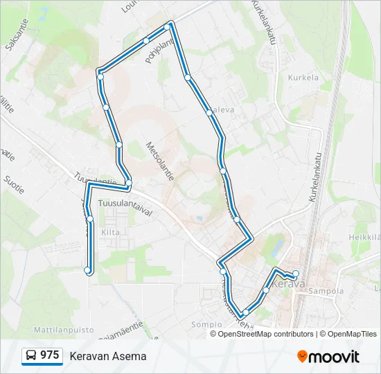 975 Bus Line Map