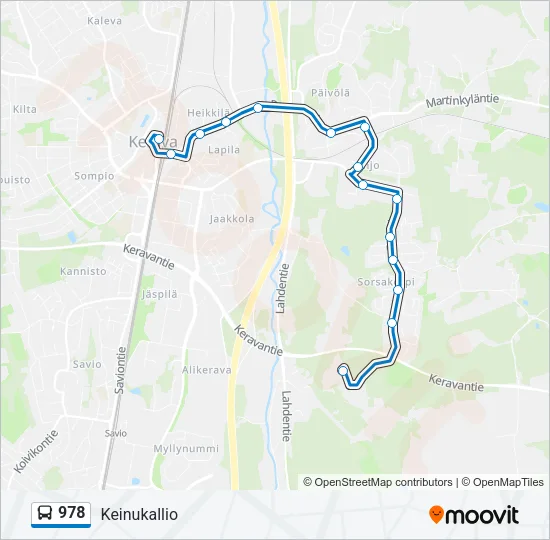 978 Bus Line Map