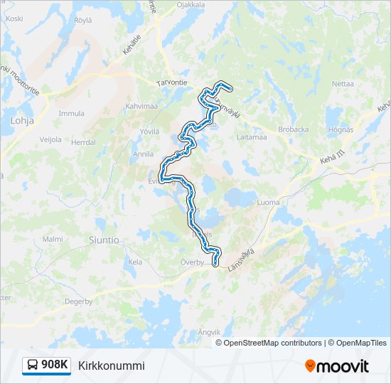 908K bus Line Map