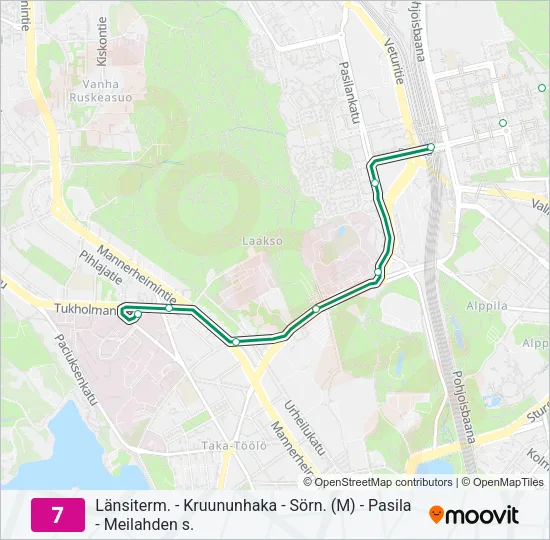 7 Tram Line Map