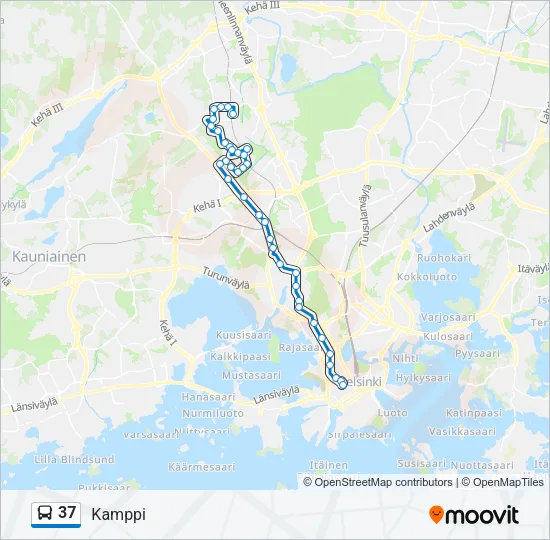37 Bus Line Map