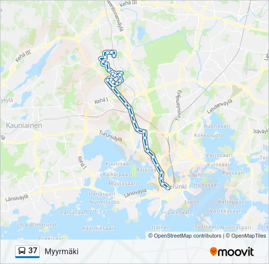 37 Bus Line Map