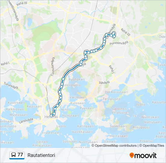 77 Bus Line Map