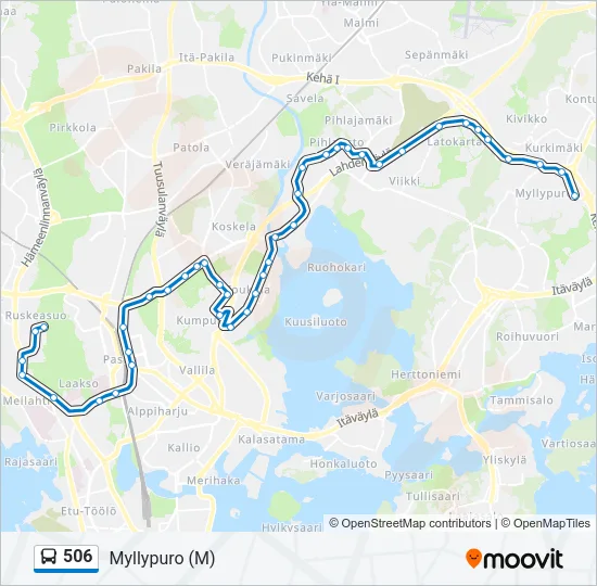 506 Bus Line Map