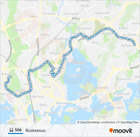 506 Bus Line Map