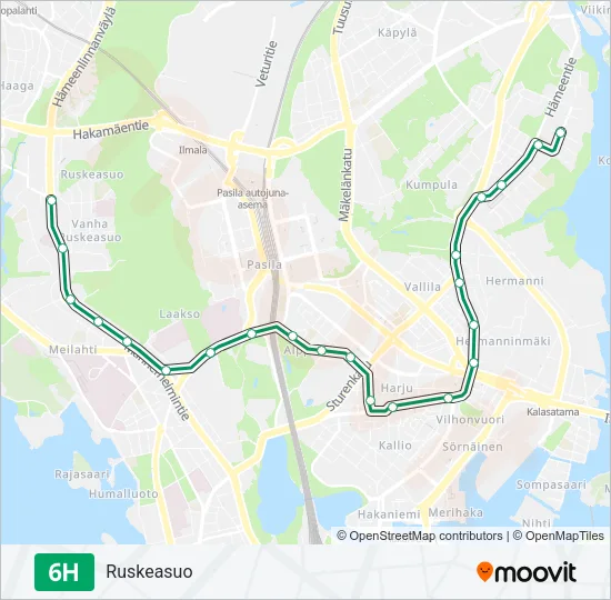 6H Tram Line Map