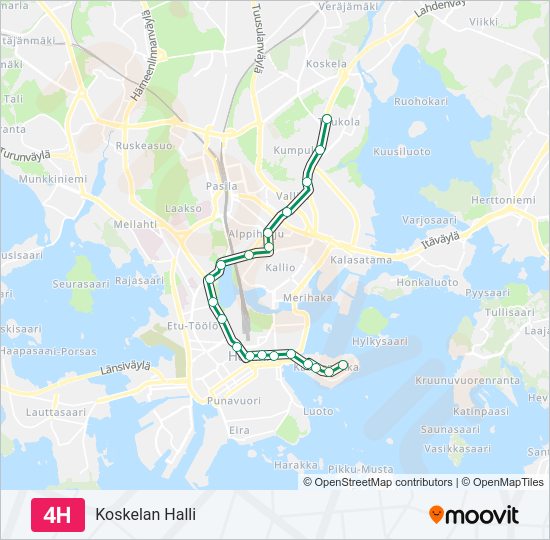 4H tram Line Map