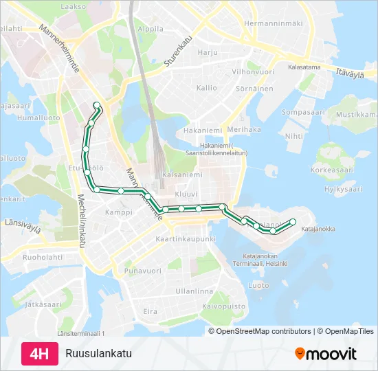 4H Tram Line Map