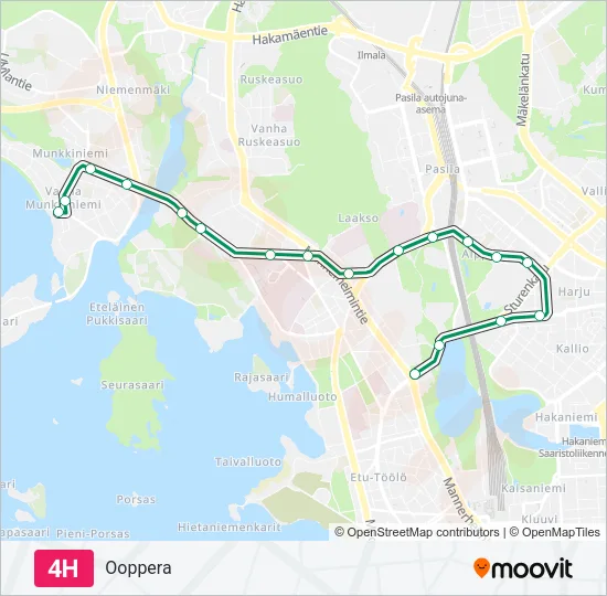 4H Tram Line Map