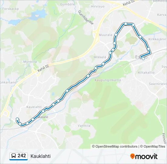 242 Bus Line Map
