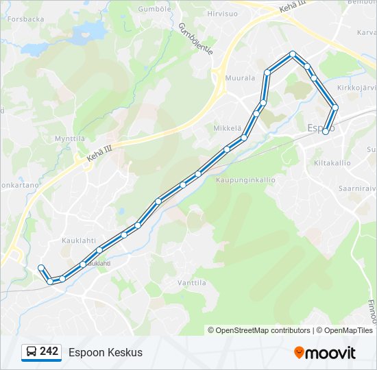 242 Route: Schedules, Stops & Maps - Espoon Keskus (Updated)